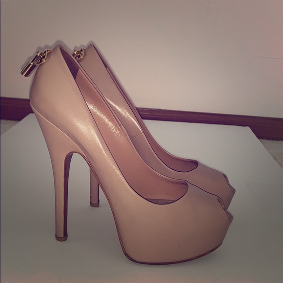 nude louis vuitton heels